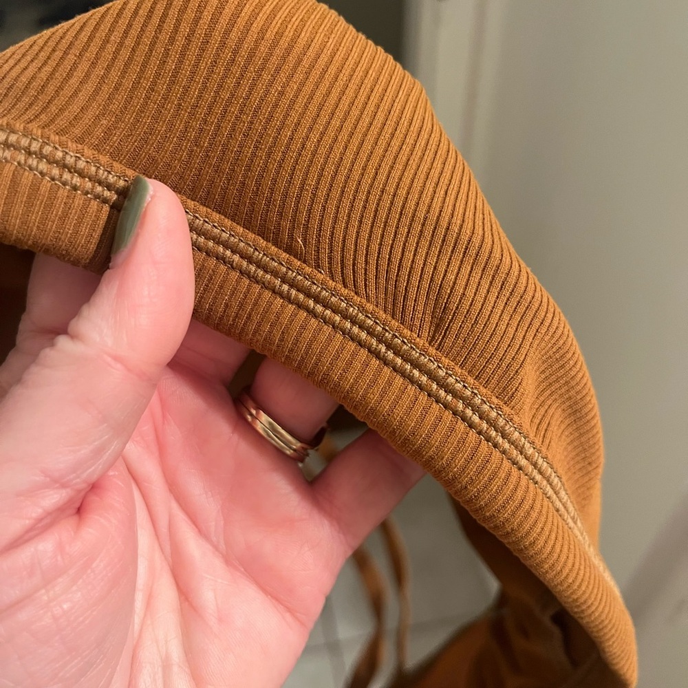 Brown Ribbed Sportsbra - Picture 6 of 9
